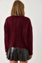Women's Burgundy Turtleneck Patterned Knitwear Sweater 20246940 - 2