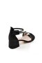 Stone Detailed Silvery Velcro Girls' Heeled Evening Dress Sandals - 3