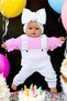 3-Piece Knitwear Baby Set with Hairband and Ruffled Cross Strap Leggings and Thessaloniki Knit Sweater - 4