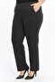 Plus Size Elastic Waist Pocket Steel Interlock Knitted Lycra Trousers-Anthracite - 7