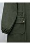 Zippered cashmere cap with elastic sleeve, ball button pocket - khaki - 5