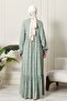 Front Button Viscose Fabric Hijab Dress Mother's Dress Cotton Fabric Large Size - 7