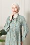 Front Button Viscose Fabric Hijab Dress Mother's Dress Cotton Fabric Large Size - 5