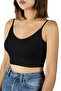 Pack of 2 Black and White String Strap Fitted/Closing Corded Knitted Crop Top Blouse - 6
