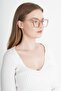 Flora Honey Color Pink Transparent Silver Frame Women's Blue Block Blue Light Protection Screen Glasses - 4