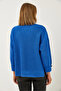 Women's Blue Thessaloniki Knitted Sweater 20247579 - 5