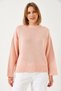 Women's Pink Crew Neck Knitwear Sweater 20247559 - 6