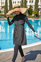 Parachute Full Covered Hijab Swimsuit with Front Cover Nurten - 7