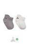 Organic Baby Kids 2 Pack Smile Bow Combed Cotton Sneakers Socks