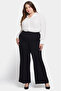 Women's Plus Size High Waist Side Pocket Spanish Leg Woven Stretchy Fabric Pants - 6