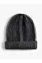 Striped Beret with Fold Detail