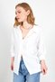 Ecru V-Neck Women's Casual Shirt |   Mks166918-01-6918 - 4