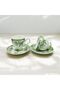 Porcelain Set of 2 Vintage Patterned Coffee Cups - 2