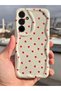Galaxy A34 5g Case Camera Protected Wave Edge Red Heart Pattern Silicone Cover - 8