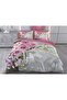 3D Double Duvet Cover Set 6 Pieces Rose with Pearls - 2