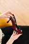 Elanor Burgundy Patent Leather Side Buckle (8 cm) Pointed Toe Heeled Shoes - 2
