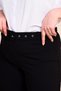 Women's Large Size Fabric Trousers with Belt and Wide Leg Palazzo Model - 8