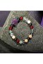 Aquarius Zodiac Natural Stone 8mm Clover Bracelet - 5
