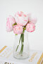 Artificial Flower 6 Pcs Silk Peony Peony Rose Bunch 25 cm Powder Pink - 3