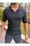 T-Shirt Breathable Anti-Sweat Soft Textured Cotton T-Shirt Polo Collar Slim Fit Tshirt