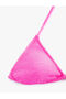 Triangle Bikini Top Textured Halter Neck - 2