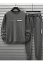 Men's Smoked Vertical Oversize Tracksuit Set - 2