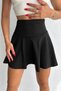Women's Black Sports Shorts Skirt High Waist Diving Fabric - 3