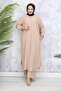 Merve Hac Ve Umre Double Suit Outfit Beige - 5