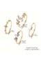 Multi Ring Set with Adjustable Joint - Heart and Butterfly Pattern, Combiniation -039 - 3