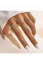 Multi Ring Set with Adjustable Joint - Heart and Butterfly Pattern, Combiniation -039 - 2