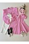 Women's Pink Polka Dot Tunic and Pink Polka Dot Collar Poplin Girl's Dress