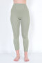 |   Women's Nano Green Color Thermal Winter Leggings (Inner Raised Cotton) - 8