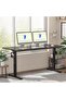 FLEXISPOT EN1 One-Piece Standing Desk 55 x 24 Inches - Black Frame + Black Top, 2 Packages - 2