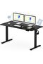 FLEXISPOT EN1 One-Piece Standing Desk 55 x 24 Inches - Black Frame + Black Top, 2 Packages