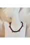 Cherry Model Sand Bead Necklace-Handmade Trend Cherry Necklace-Black Jablonex Sand Bead Cherry Necklace - 8