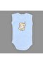 Bread Cat Printed Baby Snap Fastener Bodysuit Long Short Sleeveless Mnk00686 Light Blue