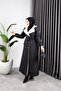Women's Buttoned Inside Fur Coat - 6