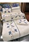100% Cotton Satin Embroidery Embroidered / Bedspread and Duvet Cover Set - Double / 7 Pieces/ |   Elegance