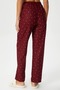 Women's Teddi Ultra Soft Pocket Burgundy Heart Pattern Christmas Pajama Bottoms - 5
