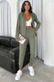 Khaki Color Hooded Modal Tracksuit Set