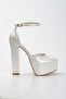 High Platform Closed Toe Heeled Evening Dress Shoes - 7