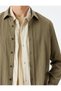Viscose Cotton Blended Regular Fit Textured Long Sleeve Shirt - 5