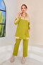Women's Green Color Patterned Sports Double Casual Suit - 4