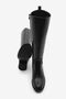 Women's Side Zipper Heeled Boots Levarin Black - 7