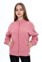 Girl's Mock Neck Zippered Pockets Off-Shoulder Embroidery Printed Knitted Cardigan -3 Thread Without Sharudun - 2