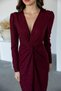 Women's Ruched Detail Glittery Evening Dress NBMY3633 - 3
