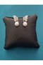 Stylish Butterfly Engagement Henna Wedding Wedding Evening Dress Earrings with Rhinestone Silver Color Pearl Dangle - 4