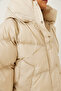 Women's Cream Hooded Inflatable Coat 2422 60451012 - 5