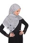 Scarf Palestine Kefiye Unprinted Checkered Black Women's Shawl Polyester Unisex - 6