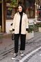 Detachable Hooded Short Trench with Folded Sleeve Detail and Striped Interior - 3